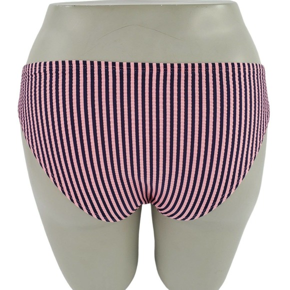 Cheeky Striped Bikini Bottom Juniors 3/5 Womens 0/2 Pink Black Xhilaration - Picture 3 of 12